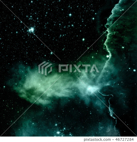 Being shone nebula. 3D rendering 46727284