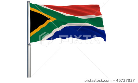 Isolate flag of Republic of South Africa. 46727837