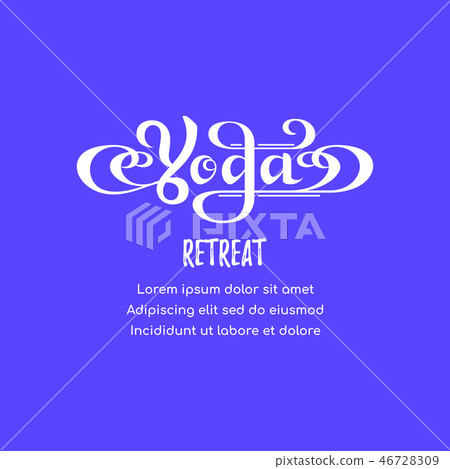 Hand drawn yoga lettering - Stock Illustration [46728309] - PIXTA