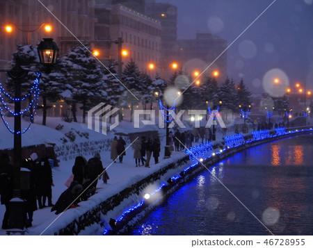 Otaru canal winter Otaru canal winter 46728955