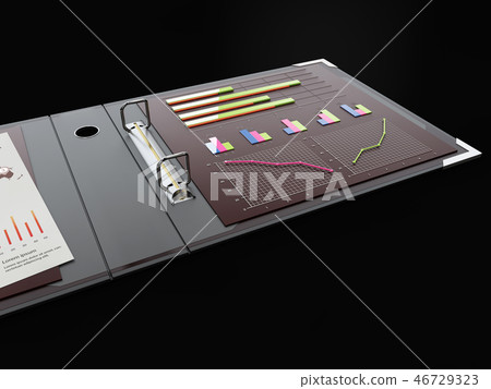 Ring binder folder with charts,  46729323