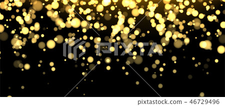 Gold Blurred Banner On Black Background Stock Illustration
