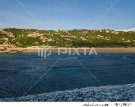 Aerial view of beautiful tropical desert island Aerial view of beautiful tropical desert island 46729684