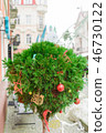 Decorations for New Year and holidays. Christmas balls on tree branches 46730122