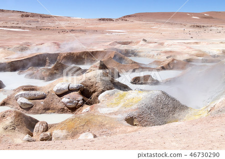 Bolivian landmark,Geiser Sol de la Manana Bolivian landmark,Geiser Sol de la Manana 46730290