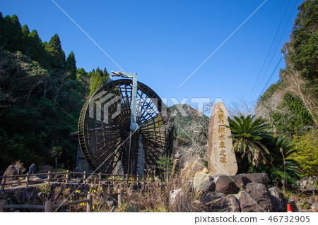The world's first water wheel of Satsuma Kawauchi City Shibata pond Big water wheel The world's first water wheel of Satsuma Kawauchi City Shibata pond Big water wheel 46732905