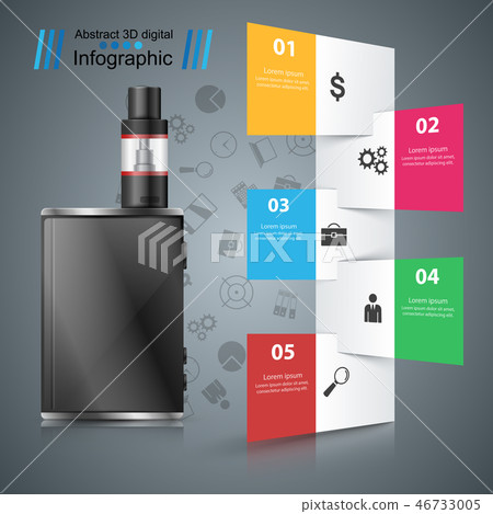 Harmful cigarette, viper, smoke, business infographics. Harmful cigarette, viper, smoke, business infographics. 46733005