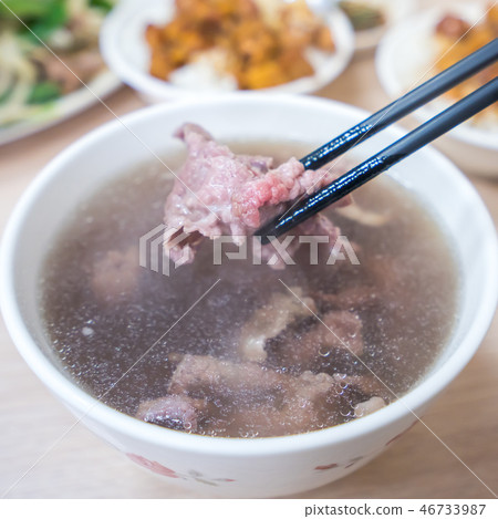 台灣 台南 小吃 美食 牛肉湯 beef soup 牛肉の湯引き汁 46733987