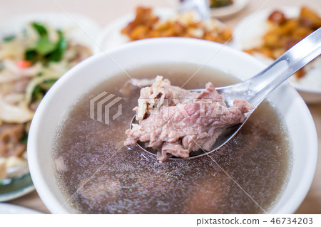 台灣 台南 小吃 美食 牛肉湯 beef soup 牛肉の湯引き汁 46734203