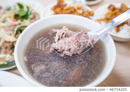 台灣 台南 小吃 美食 牛肉湯 beef soup 牛肉の湯引き汁 46734205