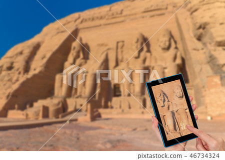 Travel to Abu Simbel Temple in Egypt. 46734324