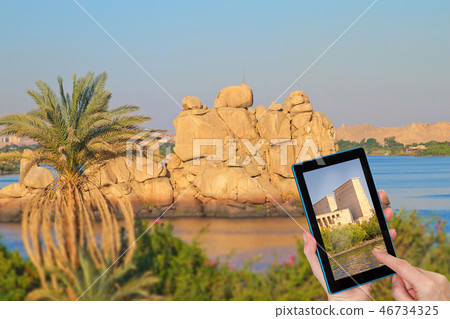 Travel to Philae Temple near Aswan in Egypt. 46734325
