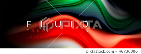 Fluid wave line background or pattern. Geometric technology abstract background. Movement effect. Fluid wave line background or pattern. Geometric technology abstract background. Movement effect. 46736090