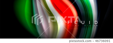 Fluid wave line background or pattern. Geometric technology abstract background. Movement effect. Fluid wave line background or pattern. Geometric technology abstract background. Movement effect. 46736091