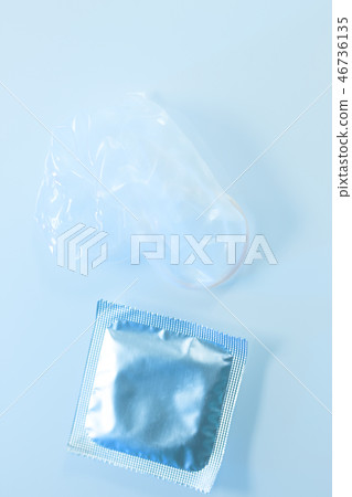 Rubber condom contraceptive 46736135