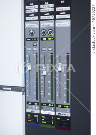 Recording studio audio controls Recording studio audio controls 46736227