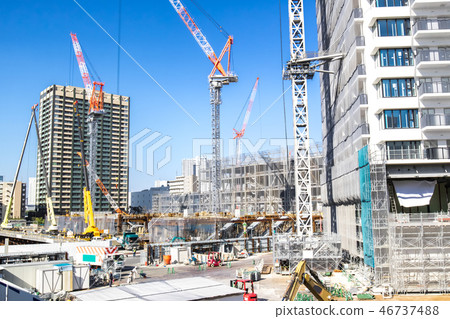 Construction site of condominium / building 46737488