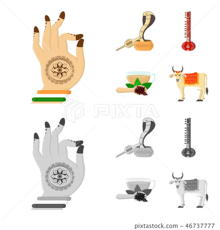 Country India cartoon,monochrome icons in set collection for design.India and landmark vector symbol Country India cartoon,monochrome icons in set collection for design.India and landmark vector symbol 46737777