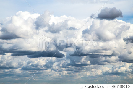 Image of white the clouds on blue sky in the summer 46738010