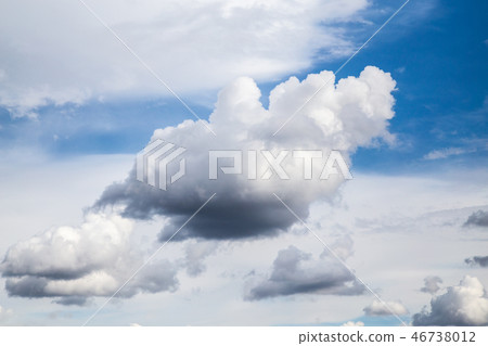 Photo of white the clouds on blue sky in the summer 46738012