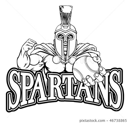 Spartan Trojan Baseball Sports Mascot 46738865