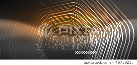 Black and glowing color lines neon design, magin techno template background Black and glowing color lines neon design, magin techno template background 46739233