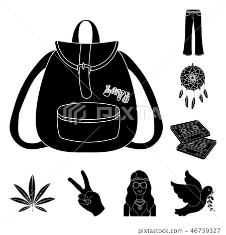 Happy and attribute black icons in set collection for design. Happy and accessories vector symbol Happy and attribute black icons in set collection for design. Happy and accessories vector symbol 46739327