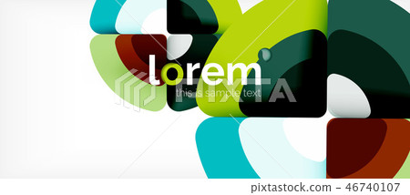 Circles and triangles geometric abstract background. Trendy abstract layout template for business or 46740107