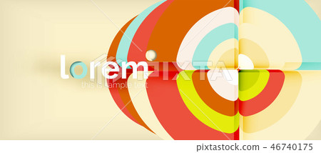 Circles and triangles geometric abstract background. Trendy abstract layout template for business or Circles and triangles geometric abstract background. Trendy abstract layout template for business or 46740175