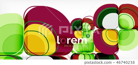 Round triangles geometric shapes composition 46740238