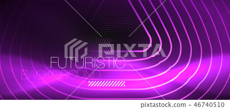 Dark black abstract background with neon colors and lines Dark black abstract background with neon colors and lines 46740510