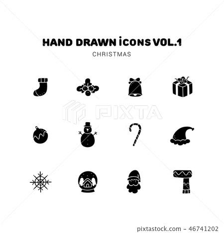 Christmas glyph icons 46741202