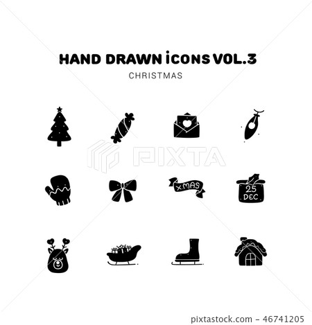 Christmas glyph icons Christmas glyph icons 46741205