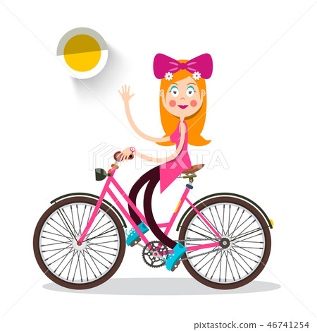 woman on bicycle