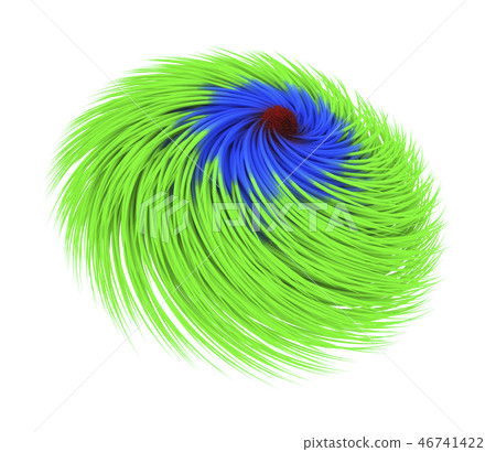Abstract Multi-Color Twirl Flower Isolated Abstract Multi-Color Twirl Flower Isolated 46741422
