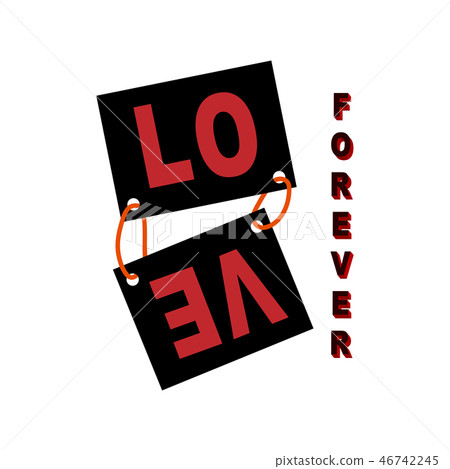 Love slogan vector print. T-shirt graphics 46742245