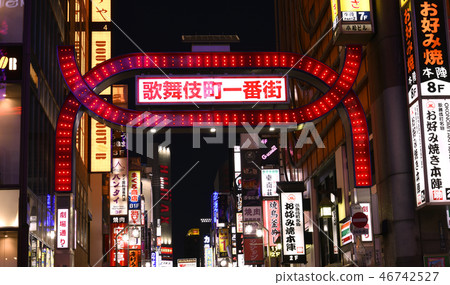 Tokyo cityscape in Japan Night view of Kabukicho 46742527