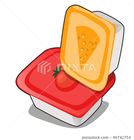 Set of plastic containers for food storage isolated on white background. Vector cartoon close-up Set of plastic containers for food storage isolated on white background. Vector cartoon close-up 46742754