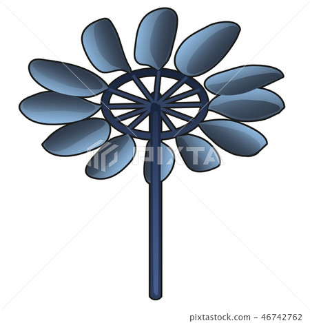 Wind power plant or turbines producing sustainable energy isolated on white background. Vector Wind power plant or turbines producing sustainable energy isolated on white background. Vector 46742762