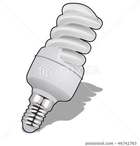 Energy saving light bulb isolated on white background. Vector cartoon close-up illustration. Energy saving light bulb isolated on white background. Vector cartoon close-up illustration. 46742763