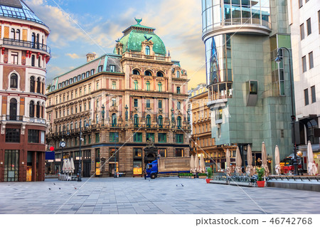 Stephansplatz, a famous square in Vienna, Austria, no people Stephansplatz, a famous square in Vienna, Austria, no people 46742768