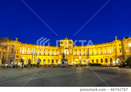 Beautiful Hofburg Palace, twilight view, Vienna, Austria 46742787
