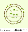 Classic Organic Nature Logo Monogram Frame 46742813