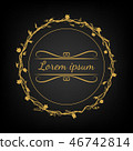 Vintage Premium Gold Elegant Monogram Autumn Maple 46742814