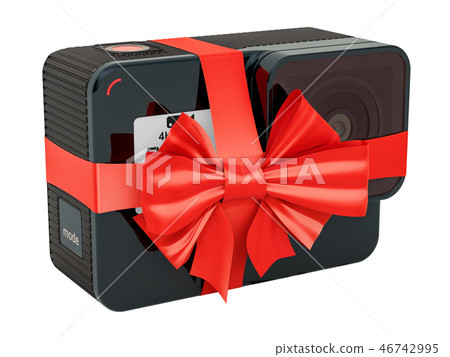 Modern dashcam DVR with bow and ribbon 46742995