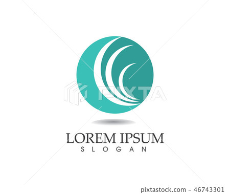 wave water logo vector 46743301