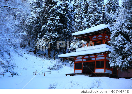Gokurakuji Temple in winter 46744748