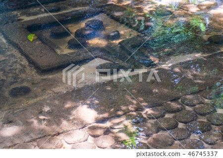 stone carving in the river at Kbal Spean stone carving in the river at Kbal Spean 46745337