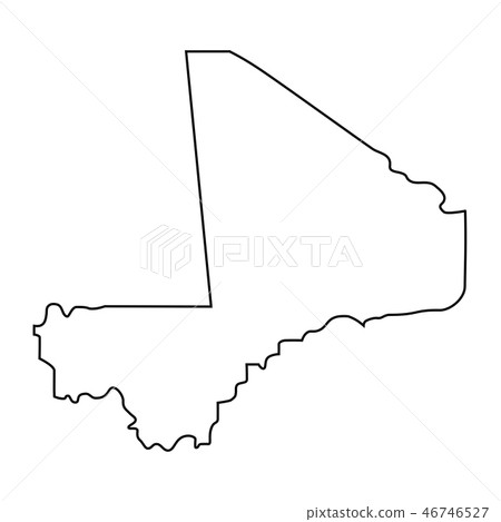 Map Of Mali Outline Stock Illustration 46746527 PIXTA   46746527 