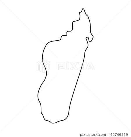 map of Madagascar - outline 46746529